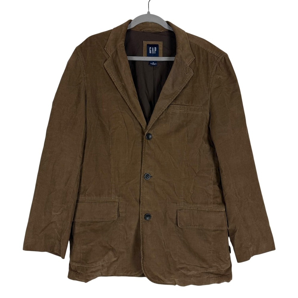 Gap Sport Coat Mens Medium Brown Corduroy Regular Fit Notch Lapel Fall Blazer
